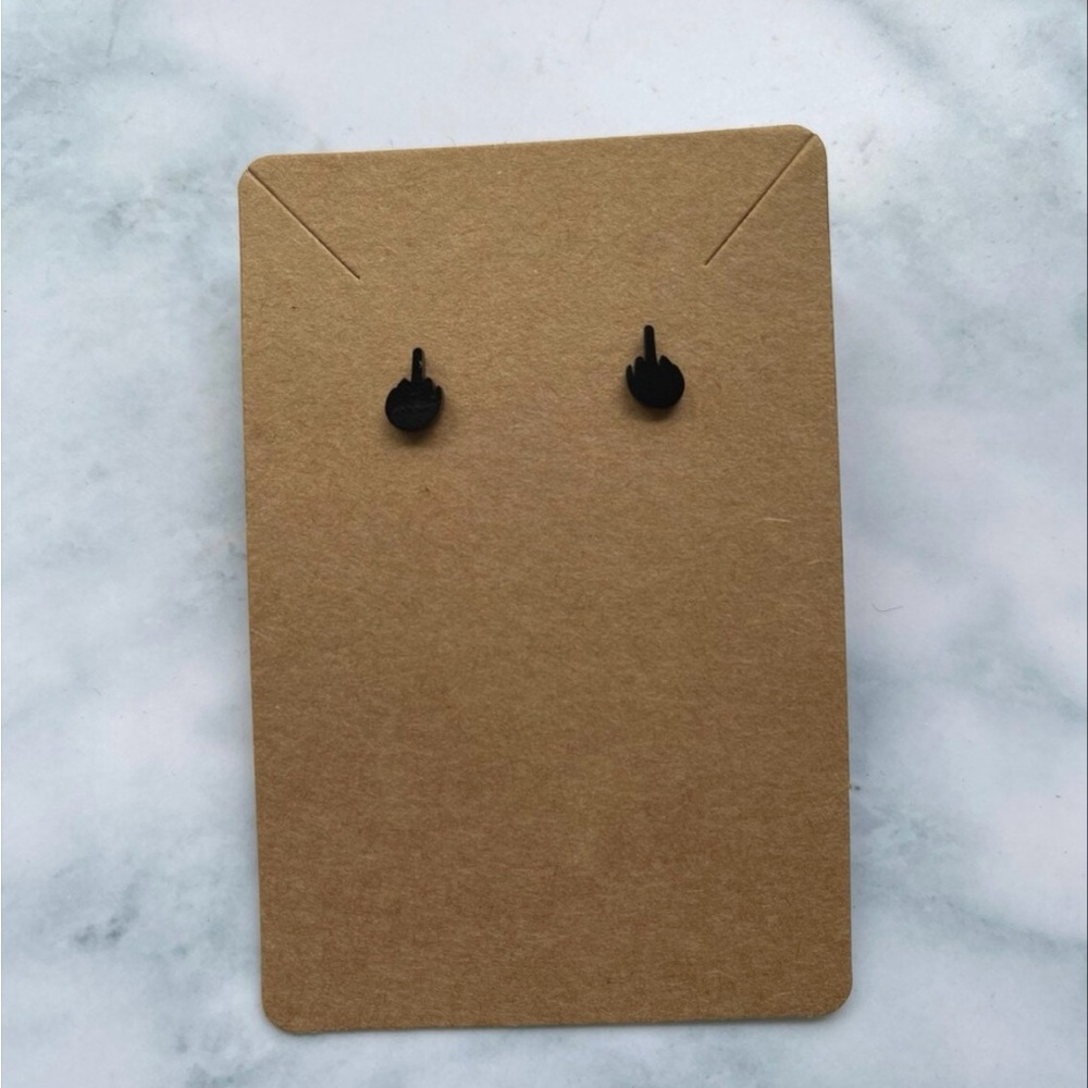 Middle Finger Flip Off Studs